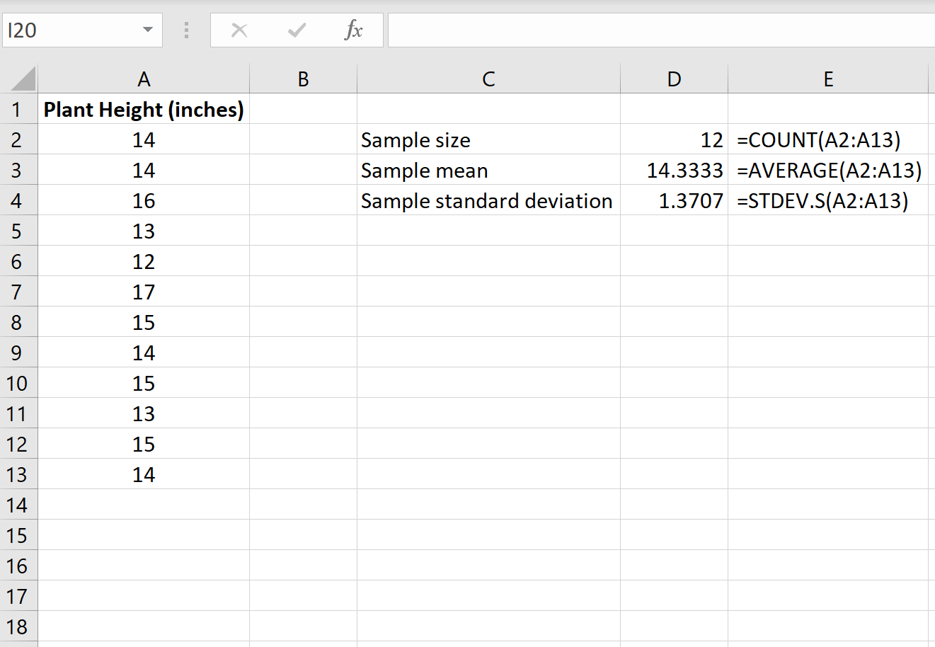 Как настроить t-тест с одним образцом в Excel