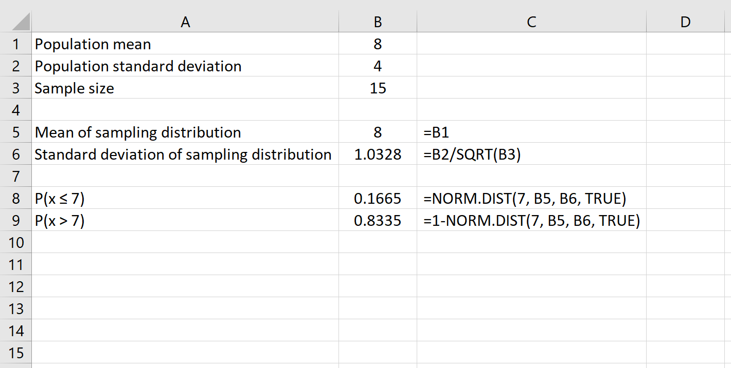 Центральная предельная теорема в Excel