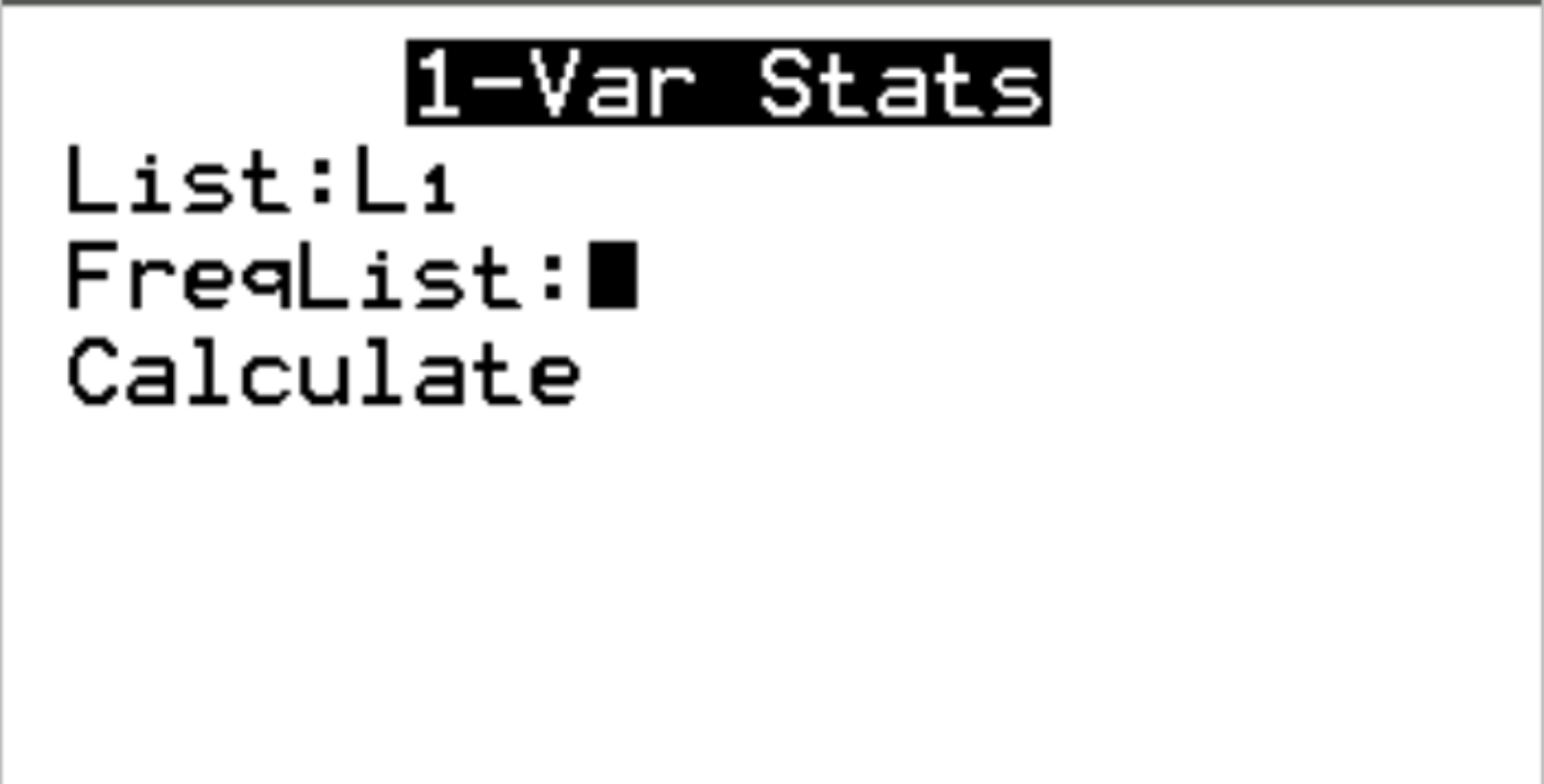 Статистика 1-Var на калькуляторе TI-84