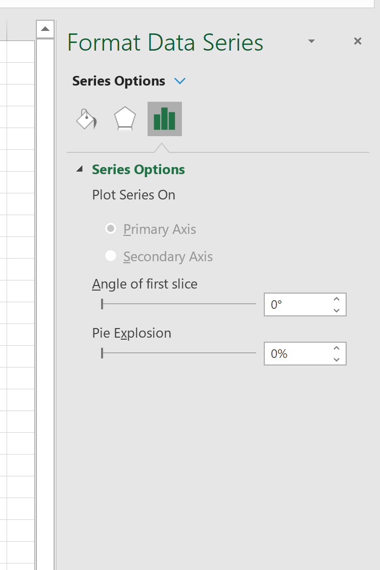 Повернуть круговую диаграмму в Excel