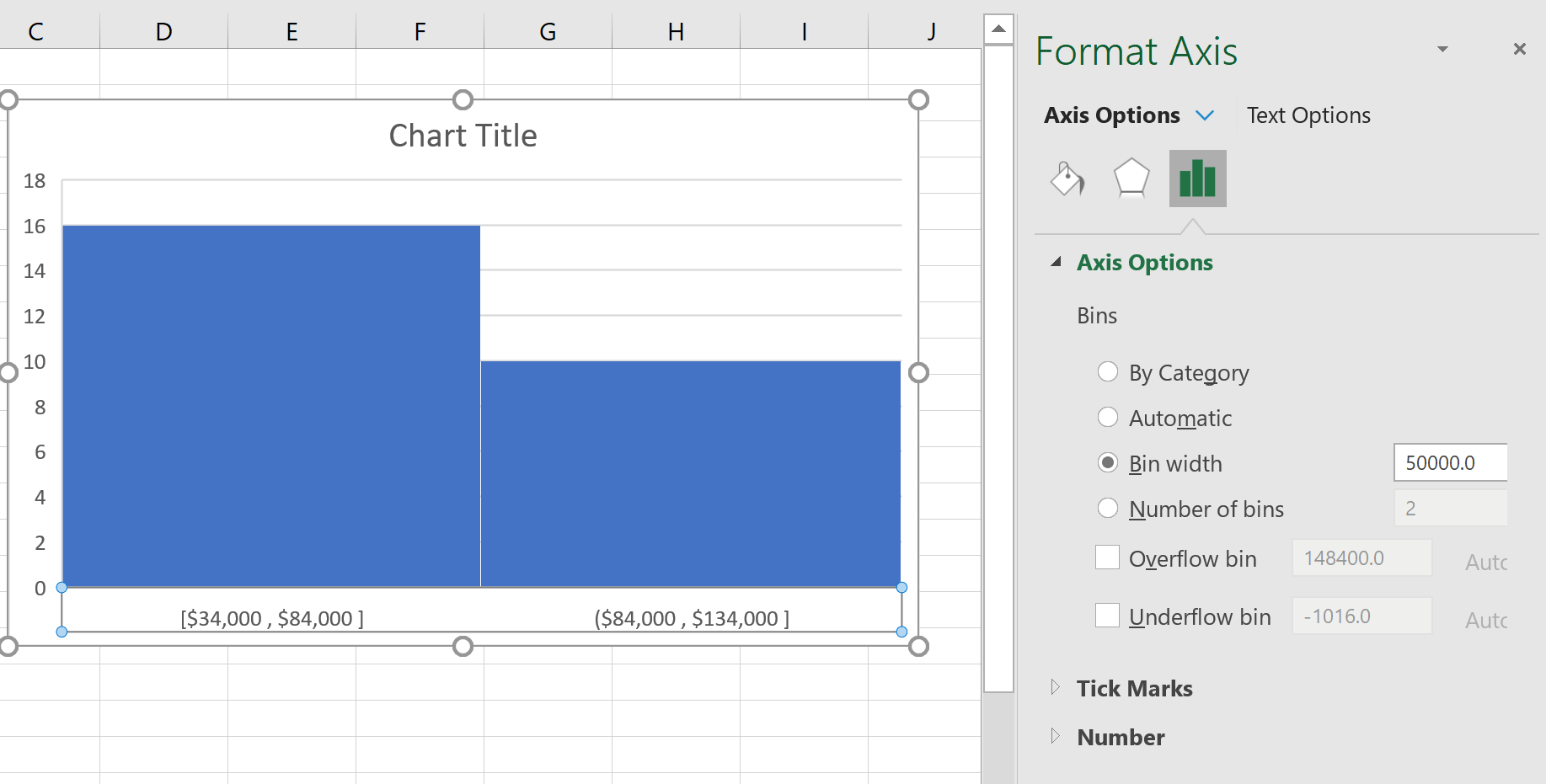 Изменить ширину корзины в Excel