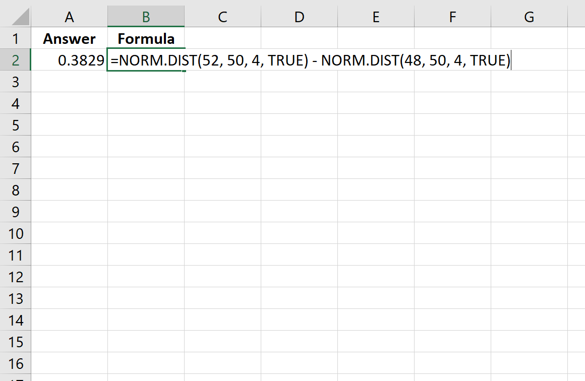 Функция NormalCDF в Excel
